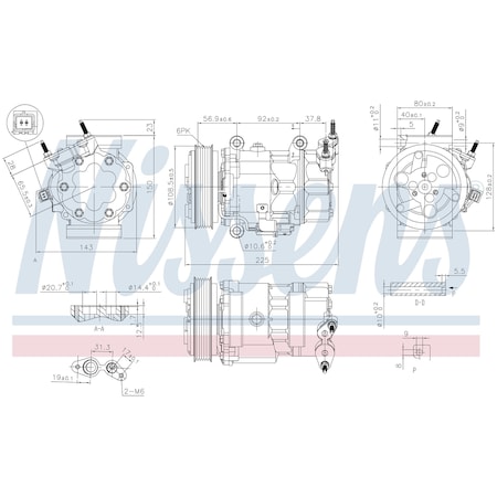 Nissen A/C Compressor, 890041 890041